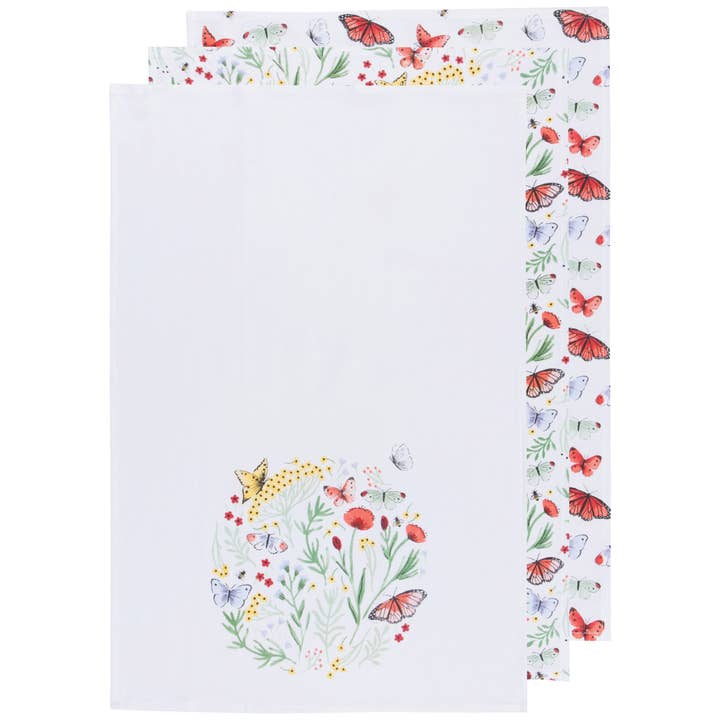 Now Designs by Danica - Wholesale Tea Towel - Morning Meadow Bakers Floursack Dishtowels Set of 3