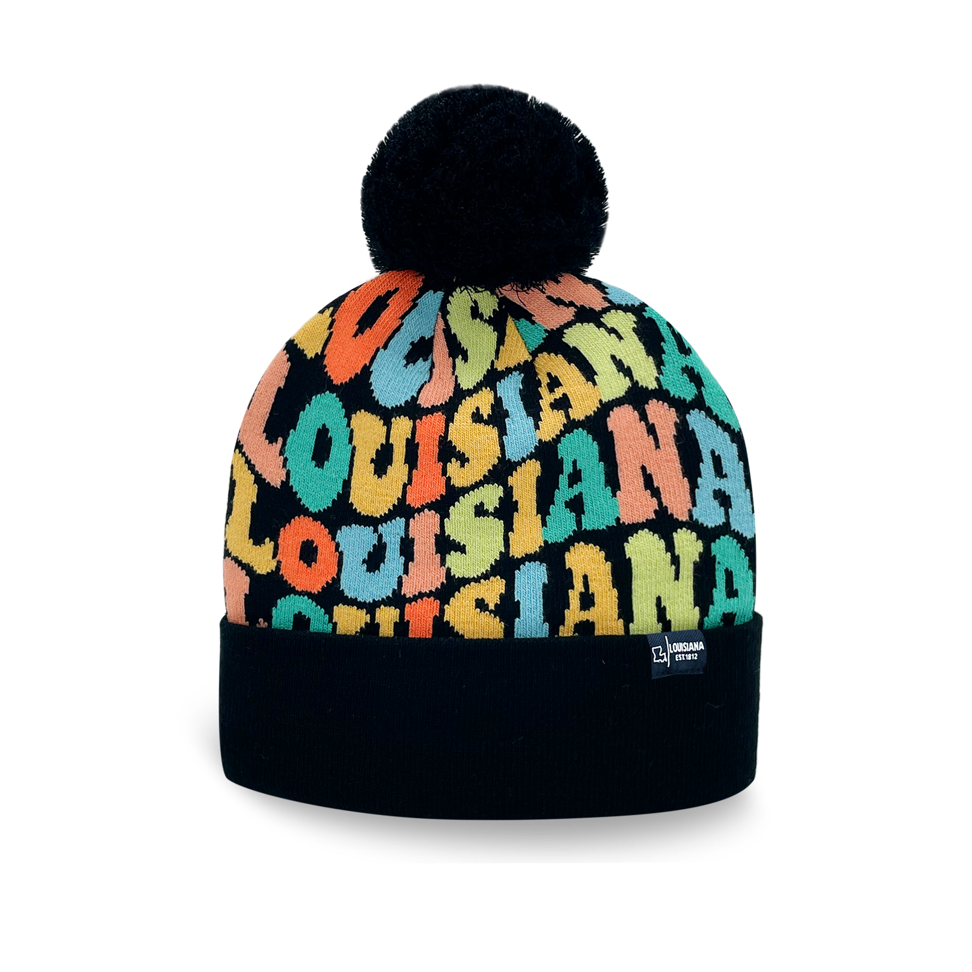 Northern Icons Creations INC - Wholesale Beanie - Unisex - LOUISIANA Colorful Pom Pom Beanie - Warm Knitted Winter Hat0