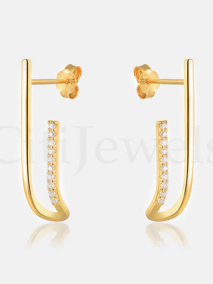 925 Silver Paperclip Earrings for wholesale by FELIX Z DESIGNS