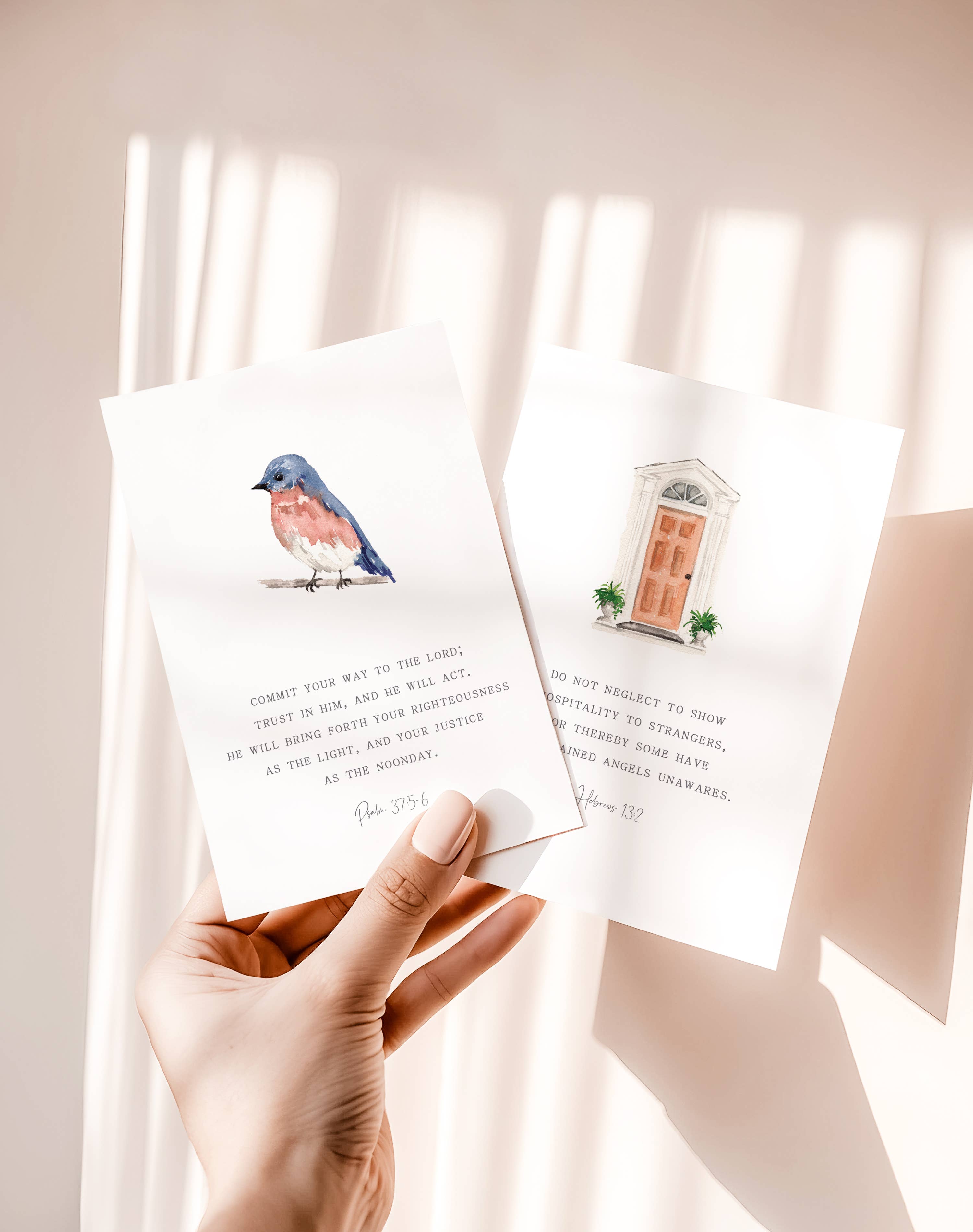 Me and Mary Shop - Wholesale Stationery/Notecard Set - Watercolor Bible Scripture Cards – SPRING 5