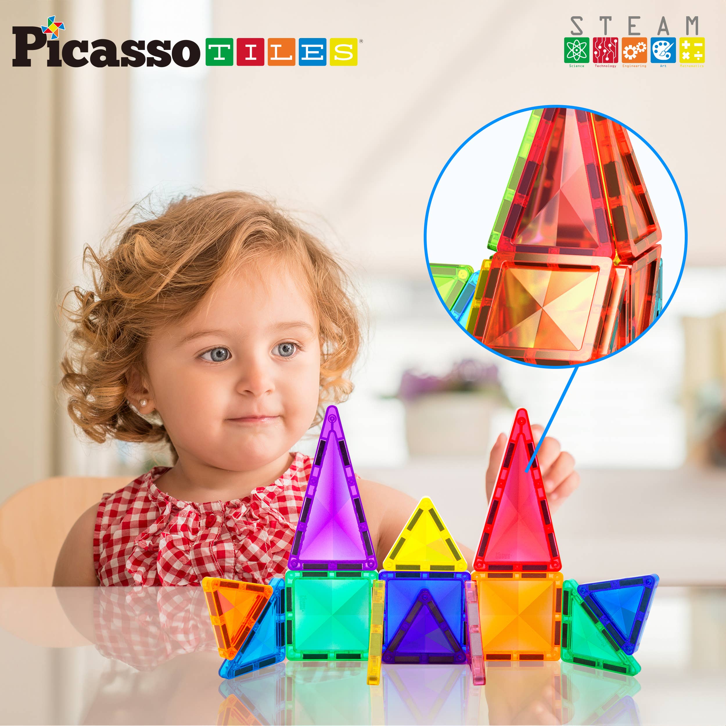 PicassoTiles - Wholesale Building Set - Kids - PicassoTiles 13pc Travel Size Magnetic Tile Building Set3