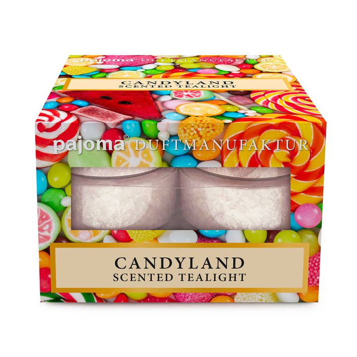 PlastikTeelichter Candy Land 12er Set für den Großhandel von Pajoma