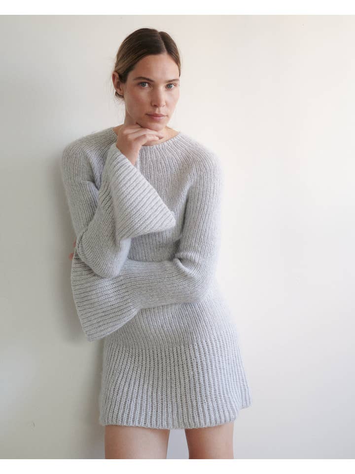 EglÄ—: Pebble Grey Wool Dress for wholesale on Faire