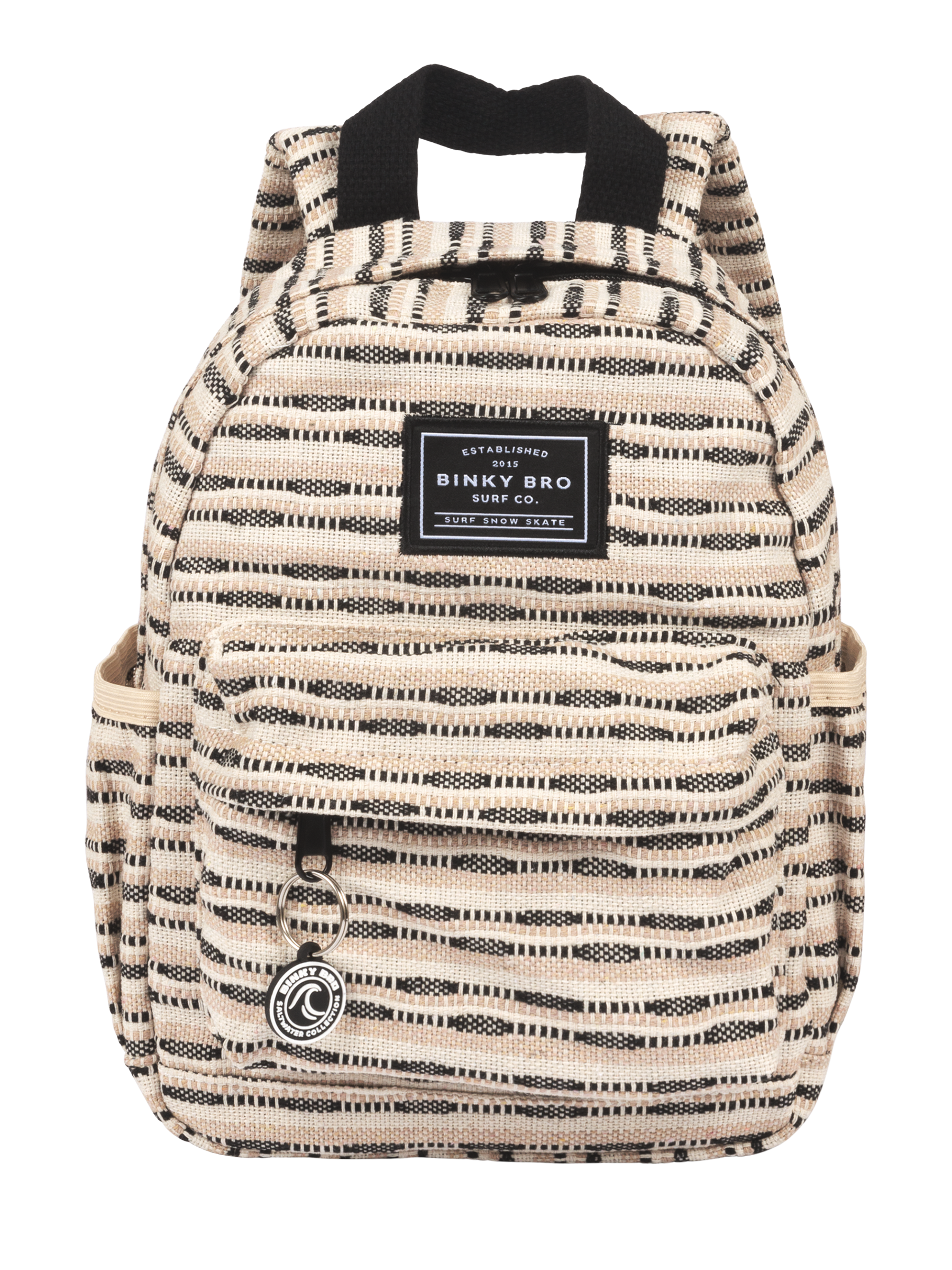 BinkyBro - Wholesale Backpack - Kids - Kids Backpack (Black Striped Canvas)1