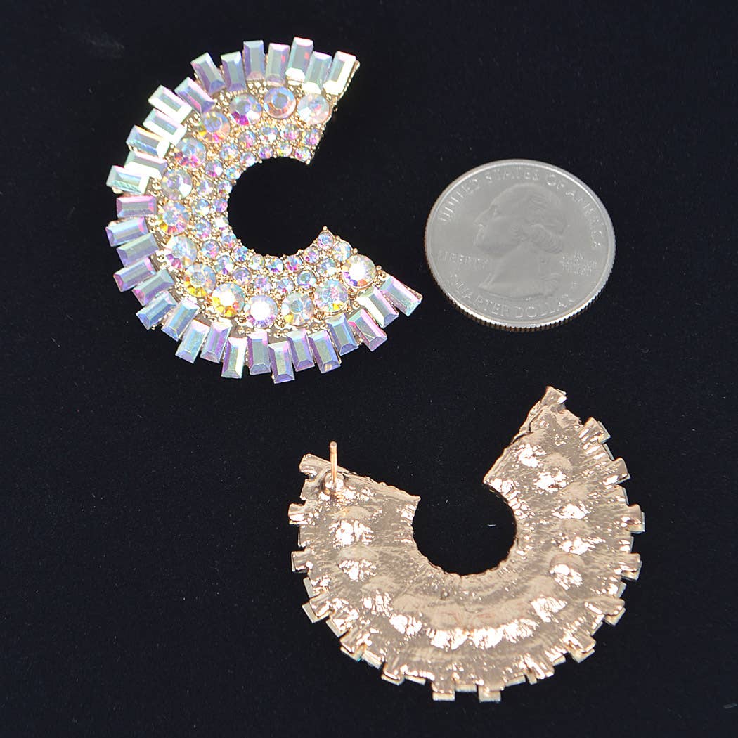 3AM BY H&D ACCESSORIES - Wholesale Dangle Earrings - Multi Shape Rhinestone Earring1