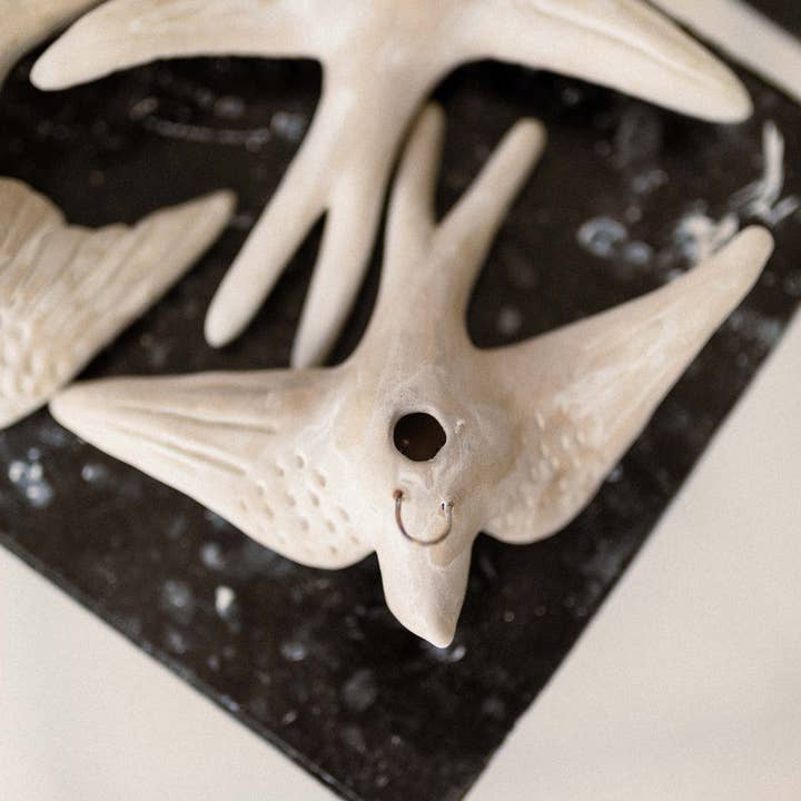 OITO Atelier - Venta al por mayor Papel pintado 3D - Golondrinas de cerámica hechas a mano, juego de 311