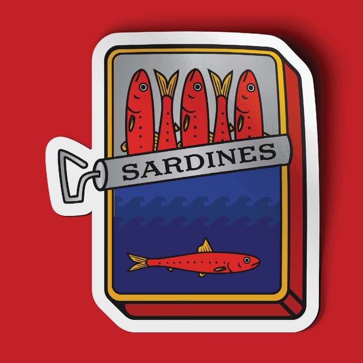 Sardines Sticker for wholesale by Small Screen Studios