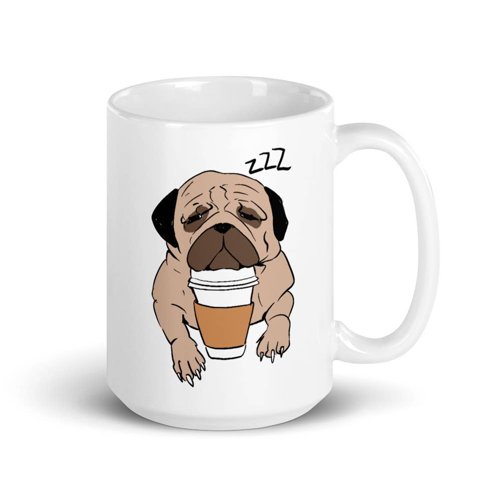 REMOVED BRAND - Wholesale Coffee Mug - Vinny the Pug Caricature #00036