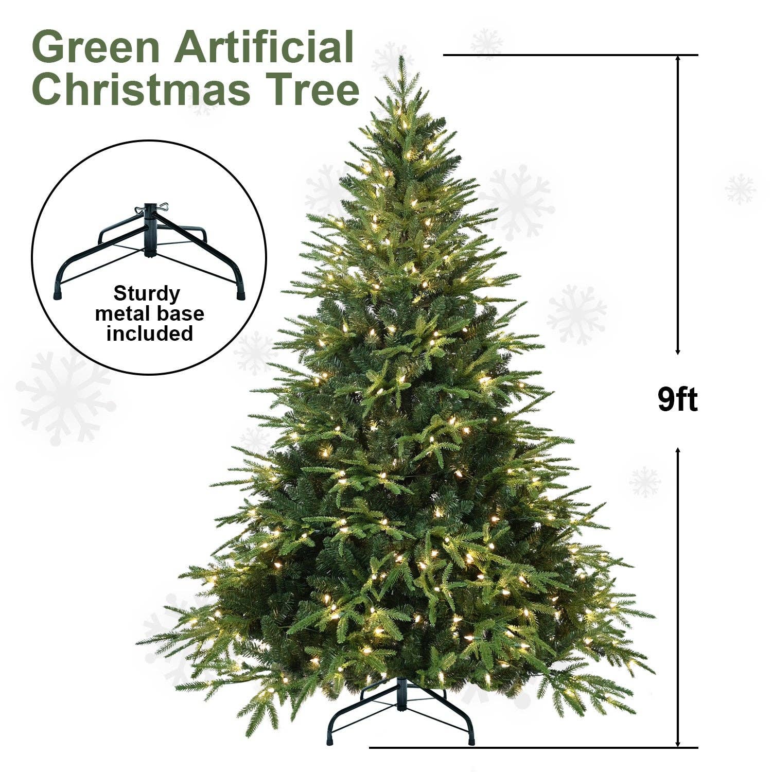 39F Inc. - Wholesale Artificial Christmas Tree - 6.5FT Prelit Christmas Tree with 450 Lights and 2225 Tips12