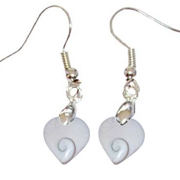 Eye of Saint Lucia Heart Earrings for wholesale by Artisans de Madagascar