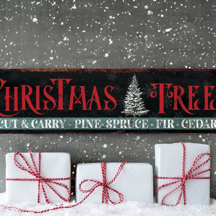 Cozy Farmhouse Christmas Tree Farm Sign | Rustic Holiday Wall Art for wholesale by TX USA Corporation