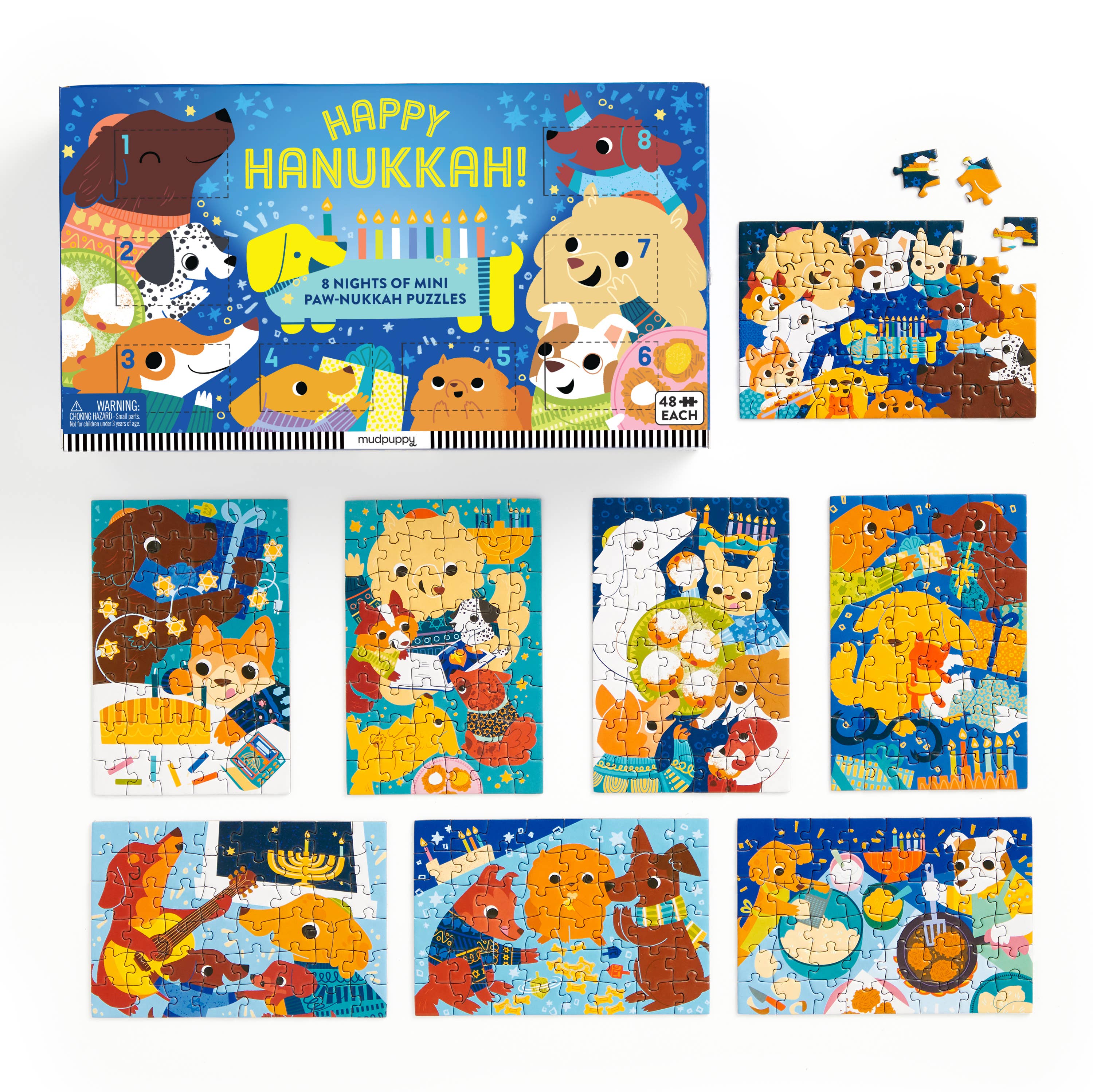 Chronicle Books - Wholesale Puzzle - Kids - Happy Hanukkah! Countdown Puzzle Set3
