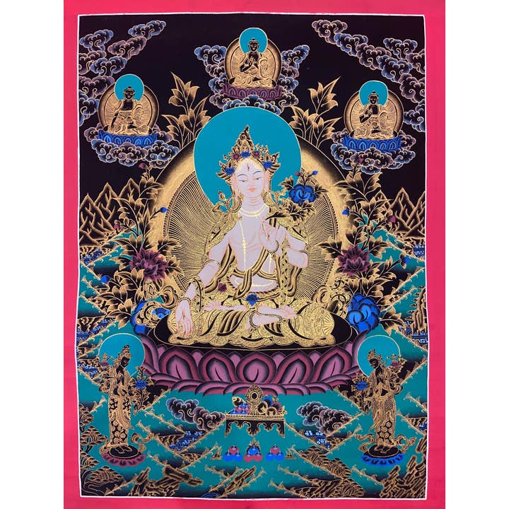 Thangka de Tara Blanche pour la vente par Art Of Tibet