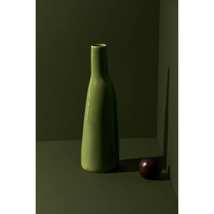 GHARYAN Stoneware & Olive Wood Tableware | Ships from USA - Wholesale Carafe - Handmade Stoneware Carafe & Vase For Flowers | Dadasi 34 oz5