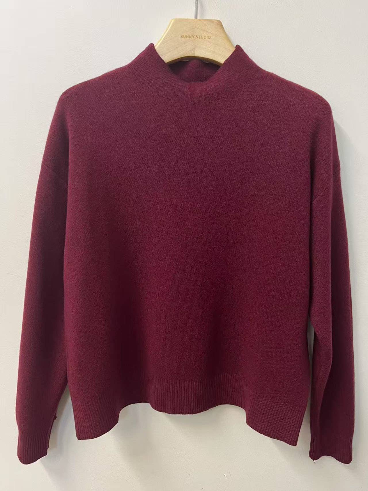 SUNNY STUDIO - Wholesale Knit Sweater - Women's - Women's high-neck pullover with long sleeves5