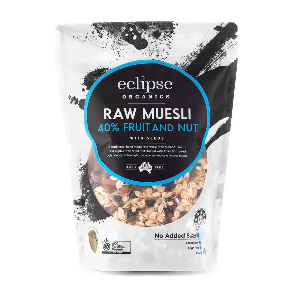 Eclipse Organics - Wholesale Breakfast Cereal - Organic Traditional Raw Muesli - 40% Fruit and Nut0