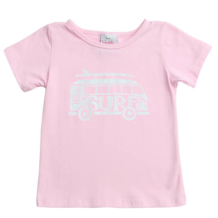 Camiseta de manga corta para surf - Rosa para venta al por mayor de Sparkle Sisters by Couture Clips