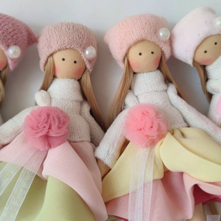 ChernikovaNataliya - Wholesale Doll – Kids - Small Textile Pocket Dollhouse Doll with Softie Angel Fairy4