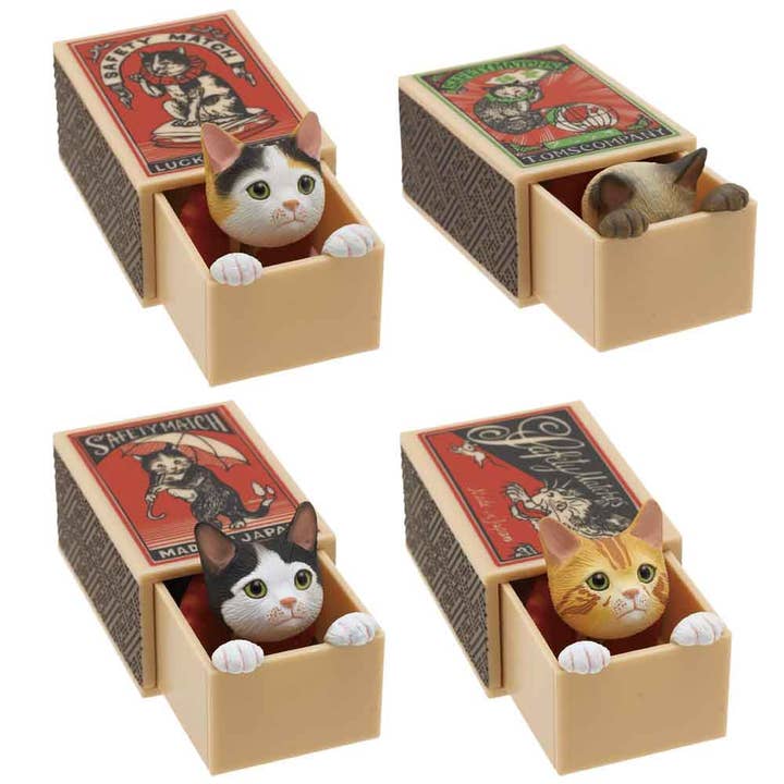 Clever Idiots Inc. - Wholesale Figurine Toy - Kids - Kitan Club Cat Peek Matchbox Blind Box