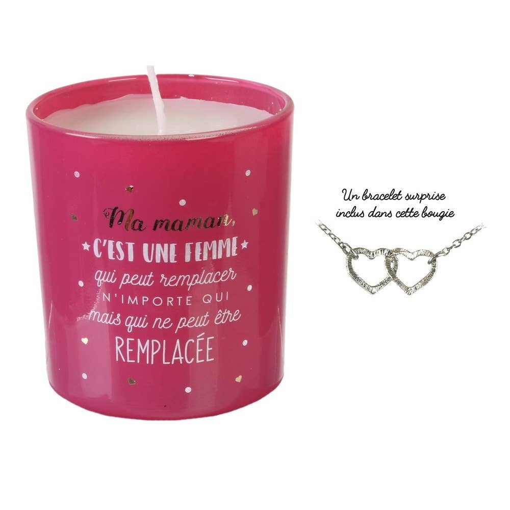 Jactal – Großhandel Kerze im Glas / gefüllte Kerze – Duftkerze „Maman“ mit Schmuck mit Überraschung3