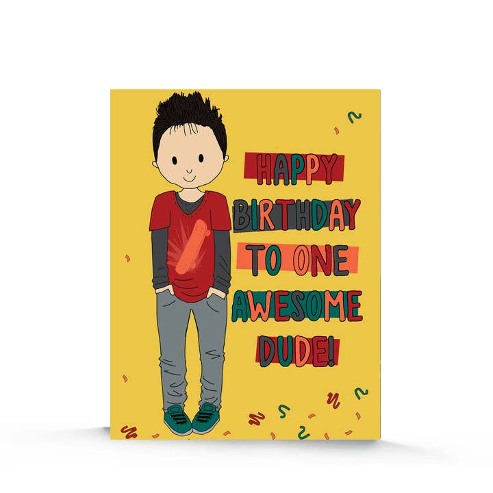 Carte d'anniversaire Super Dude pour la vente par Stacey M Design