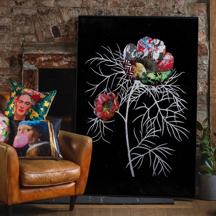 Ink & Drop – Impressão artística por atacado – Impressão Botanical 6 Black Rose5