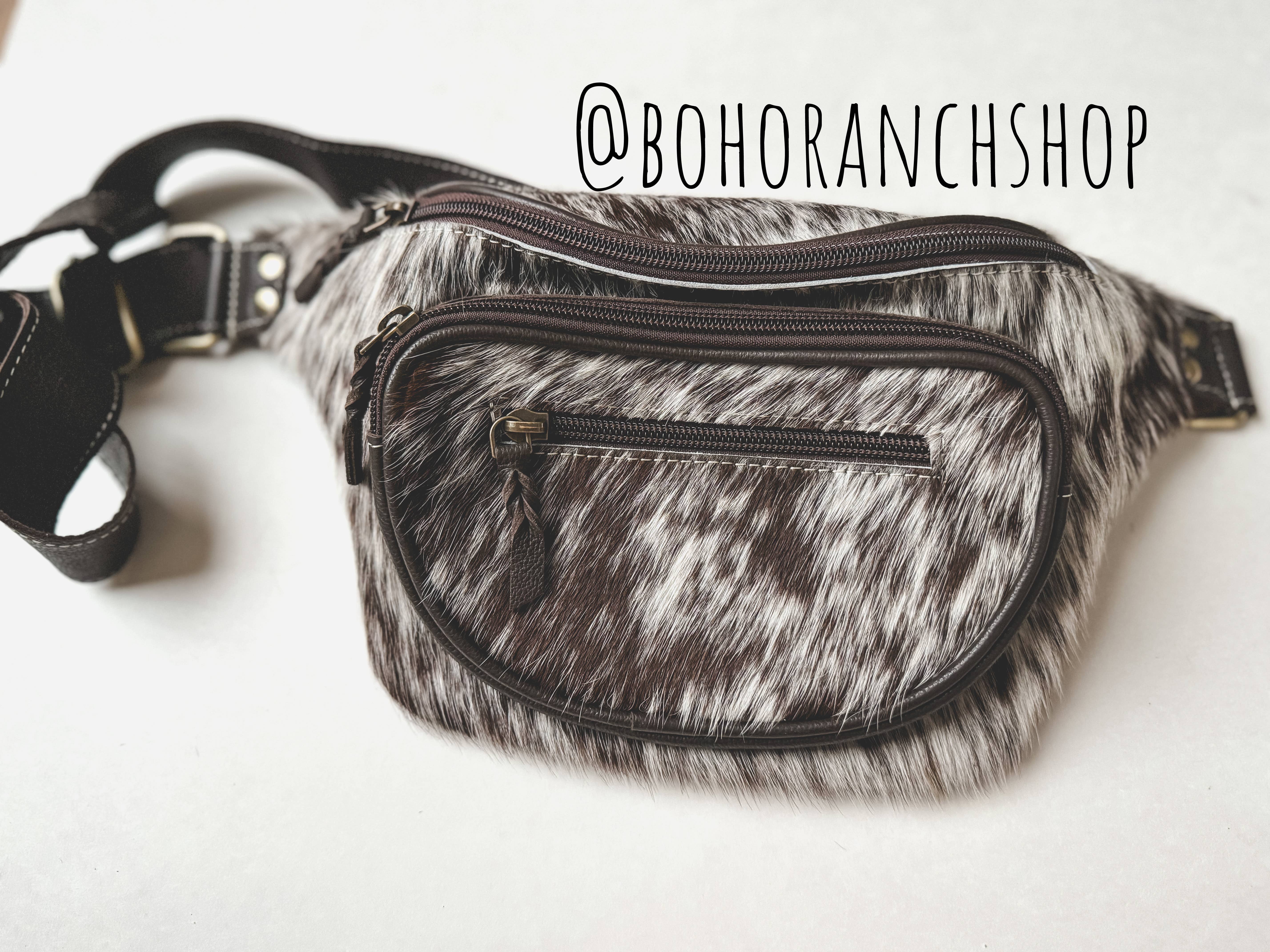 Boho Ranch Shop - Wholesale Belt Bag - Women's - Western Hairon Cowhide Fanny Pack - bum bag sling bag4