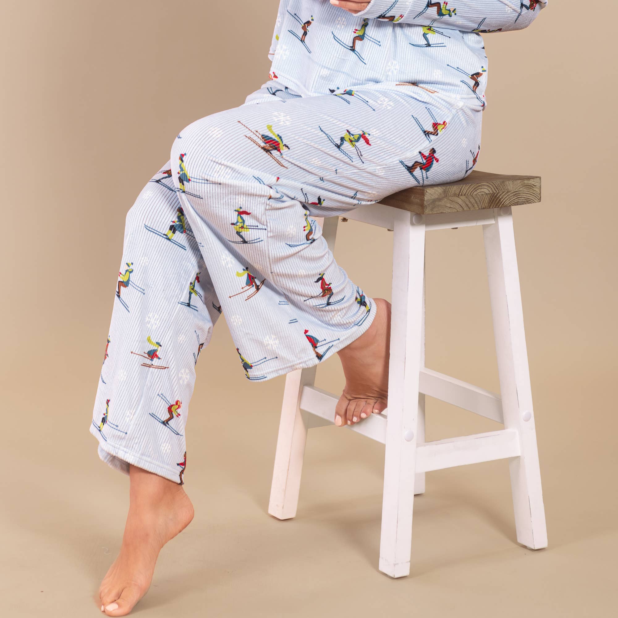 Amanda Blu - Wholesale Sleepwear Bottom - Women's - It's Snow Time Ski Pajama Pants | Snowy Winter PJ Bottoms3