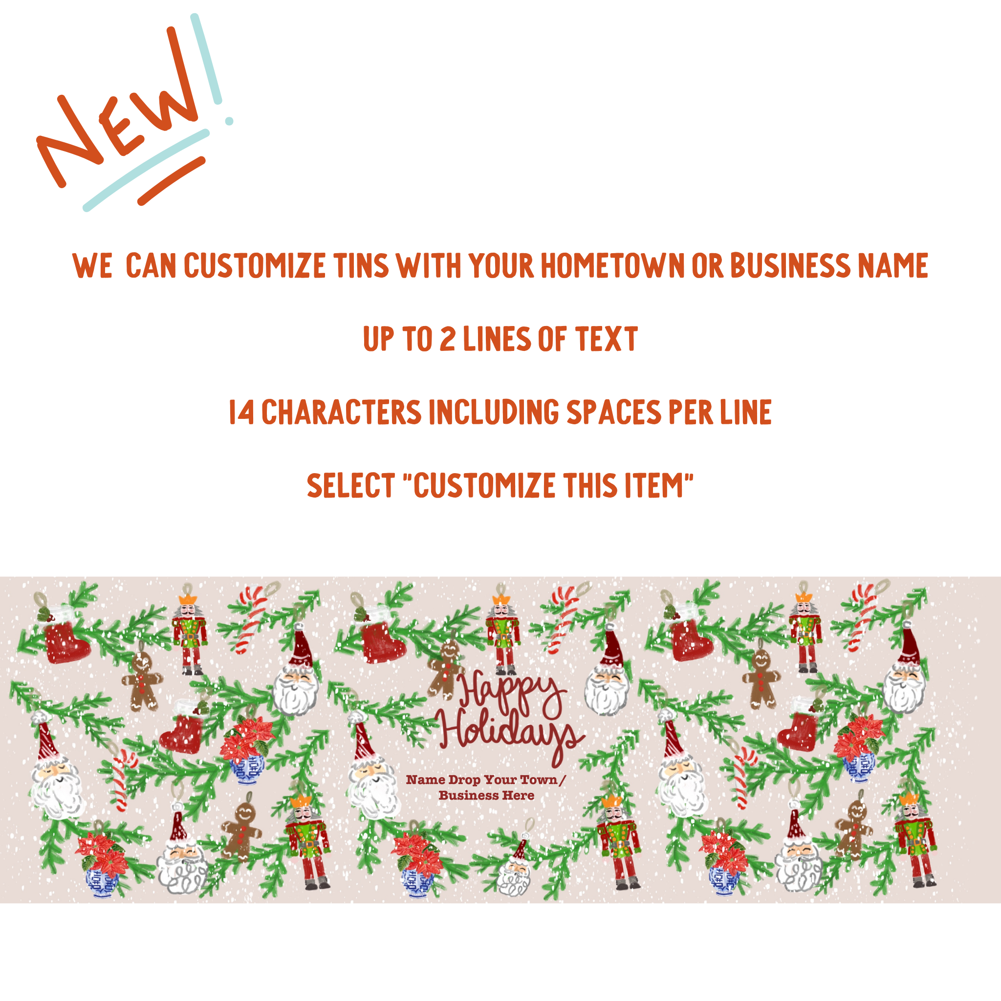 Watanut - Wholesale Cookie - Happy Holidays Tin | Gourmet Cookies & Nuts1