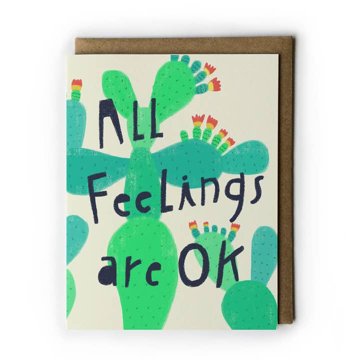 Honeyberry Studios - Wholesale Everyday Greeting Card - All Feelings are OK Greeting Card0