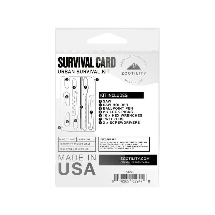 Zootility - Wholesale Handy tool - Urban Survival Kit3