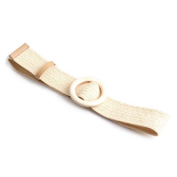 NINEXIS - Wholesale Belt - Women's - CWABE0379_ROUND BUCKLE FASHION STRETCH BELT