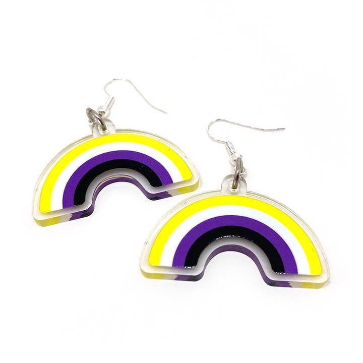 Niet-binaire Rainbow Pride-oorbellen voor wholesale door Rainbow & Co