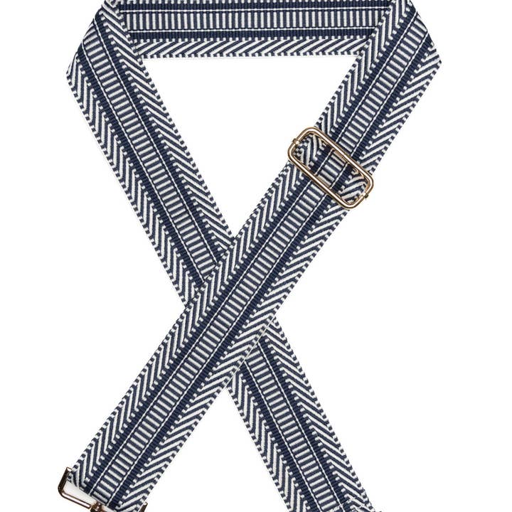 Bag Strap - Navy/White for wholesale by a Wink & a Nod