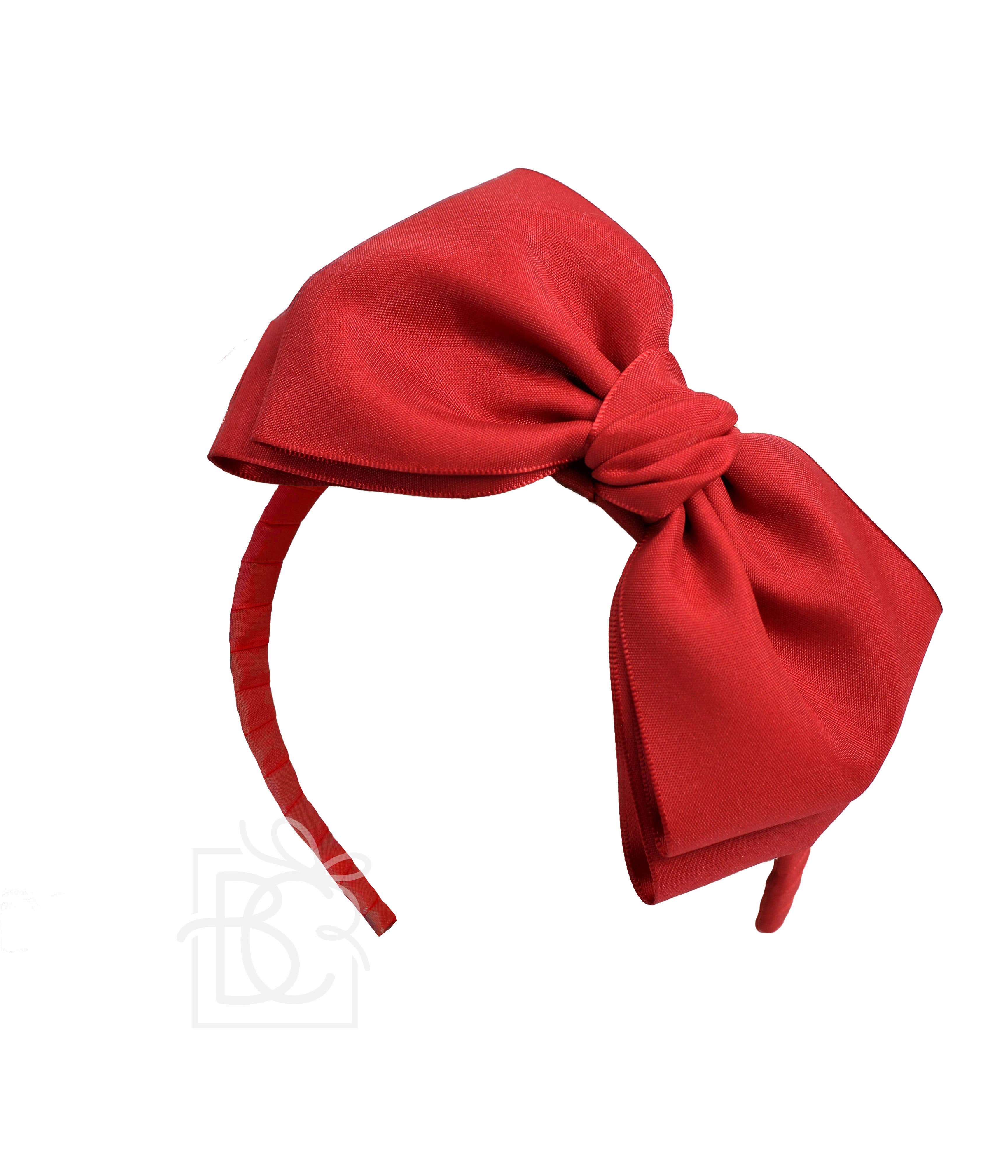 Beyond Creations, LLC - Wholesale Fashion Headband - Kids - 3/4" Hard Headband W/ 6.5" Opaque Satin Bow3