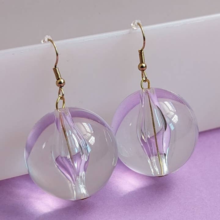 Clear Sphere Earring Bubble Drops for wholesale by FashionMeme LLC
