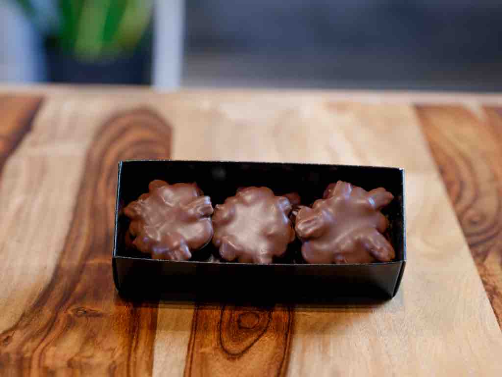 Hill Country Chocolate - Wholesale Chocolate Covered Sweets - Dark Chocolate Caramel Pecan Clusters2