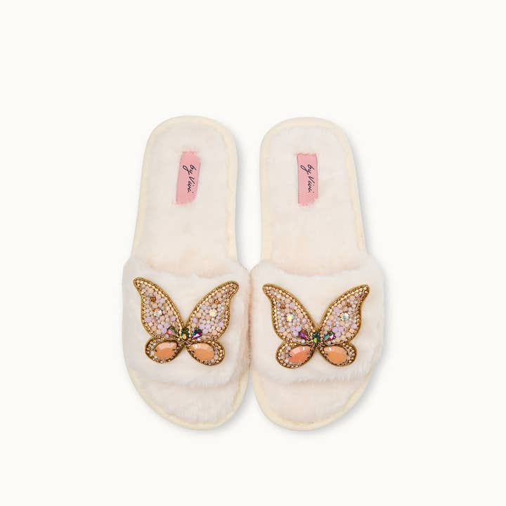 Broschenpaar für Slipper: Schmetterling for wholesale by by Vivi.