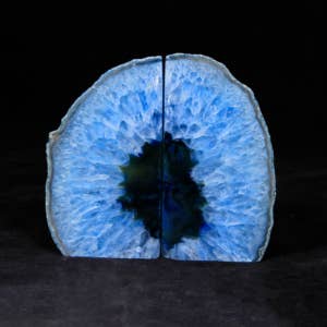 Cold River Mining - Wholesale Bookend - BOOKENDS BLUE AGATE- Sold by the Set3