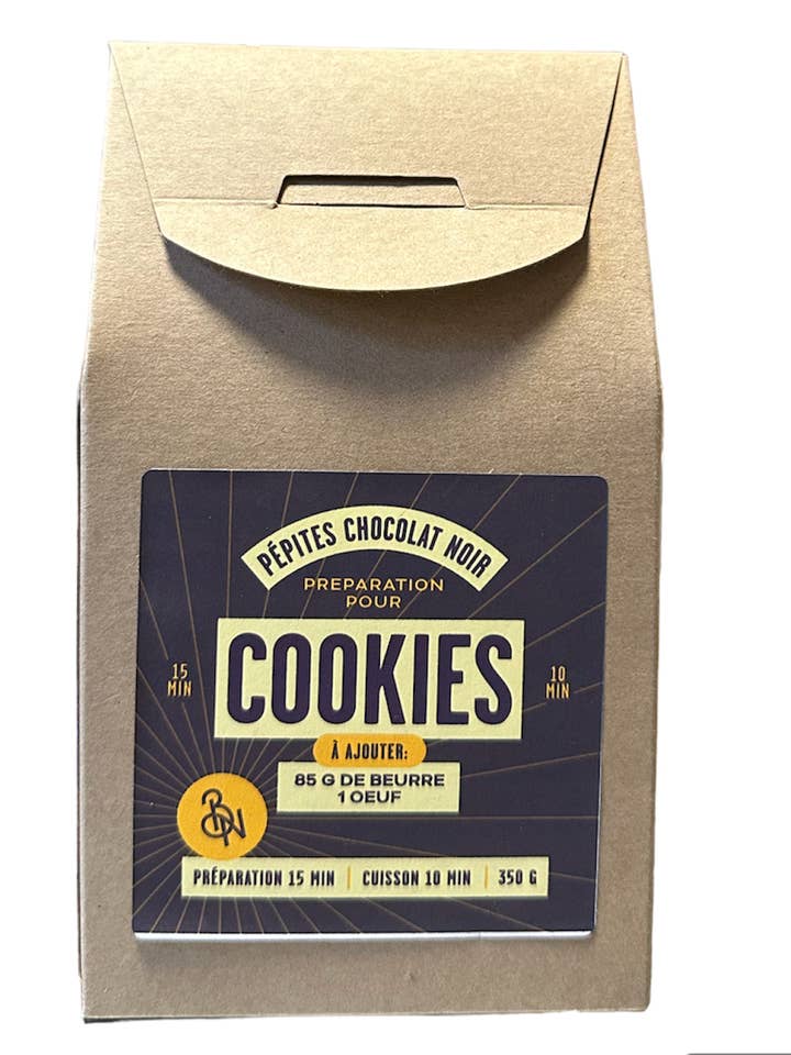 Preparazione dei biscotti con gocce di cioccolato fondente per la vendita all'ingrosso da parte di FERME DE LA BELLE NOE