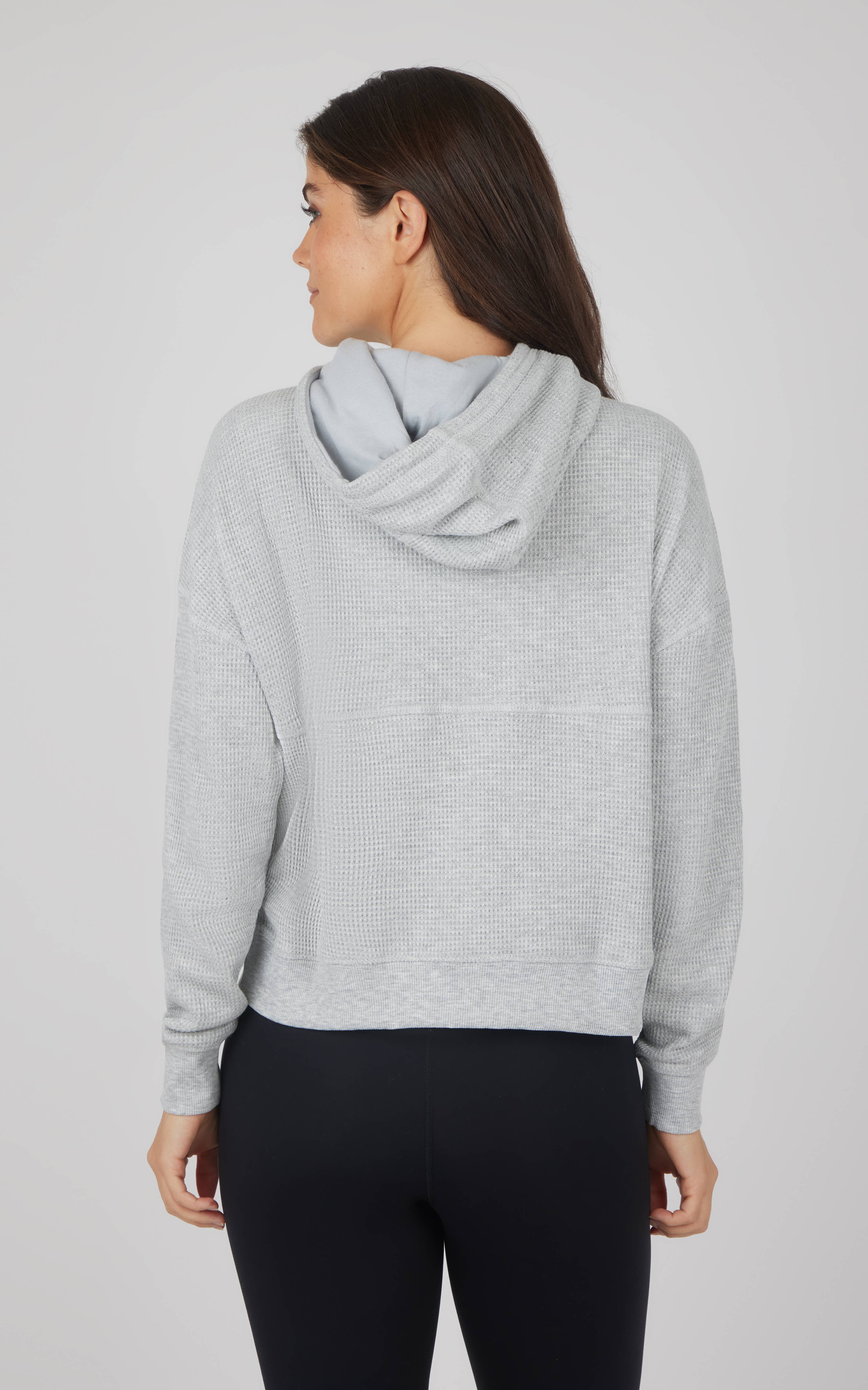 90 Degree by Reflex & Yogalicious - Wholesale Hoodie - Women's - Women's Brushed Inside Waffle Pullover Hoodie7