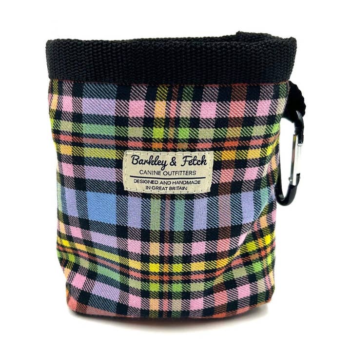 Pastel Rainbow Check Treat Bag for wholesale by Barkley and Fetch