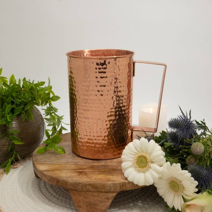 Pure copper vase 2 liters - 450 g for wholesale by Ayurveda Specialist B.V.