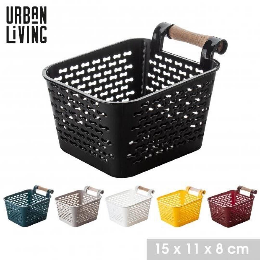 AUM Fragrances - Wholesale Kitchen Storage/Organizer - Multi-Purpose Basket with Wooden Handle0