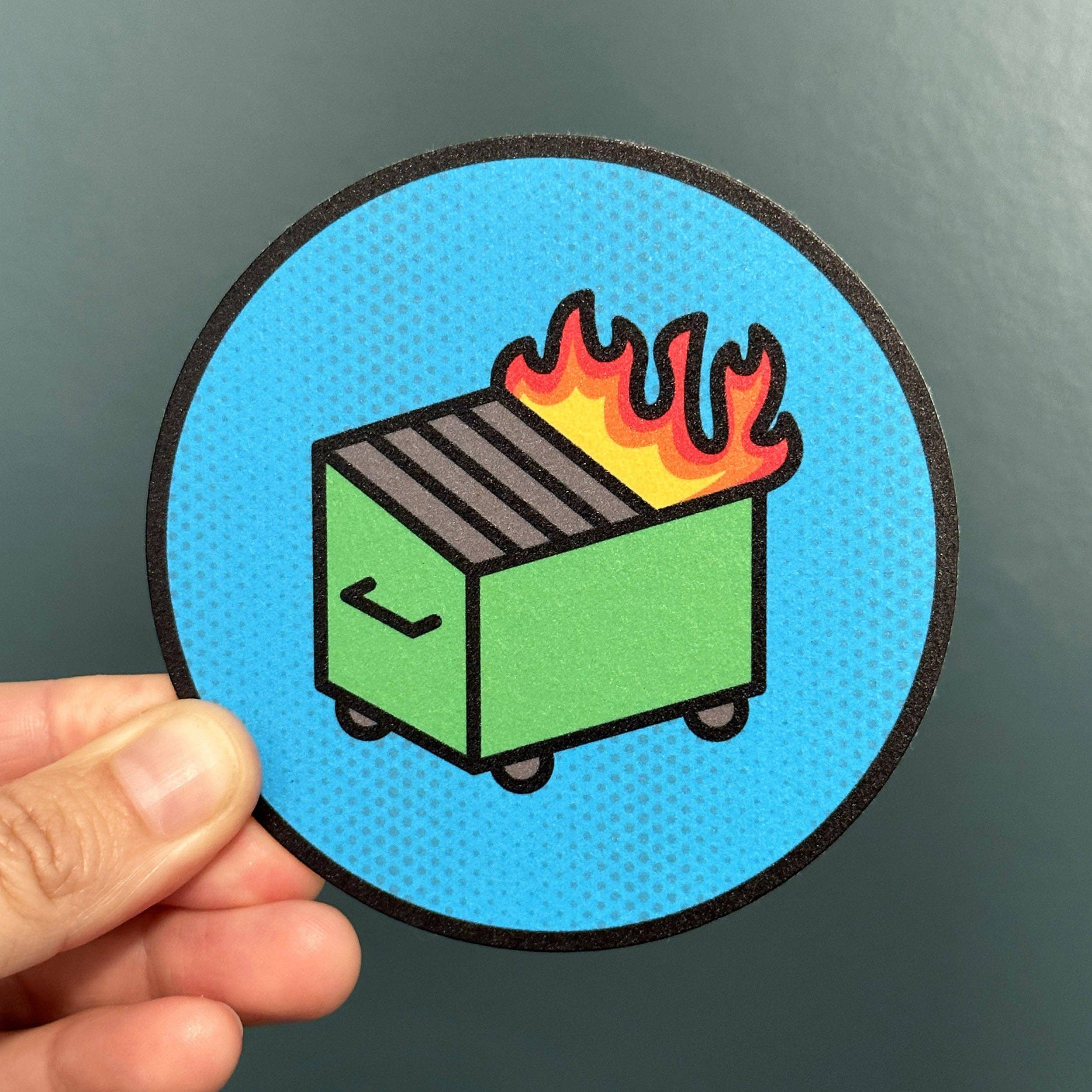 KP General Store - Wholesale Coasters - Dumpster Fire Drink Coasters (4-Pack)5