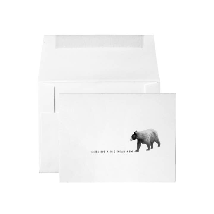 Embued Photophiles - Vente Carte de vœux classique - Carte de câlin « Ours envoyant un gros ours »2