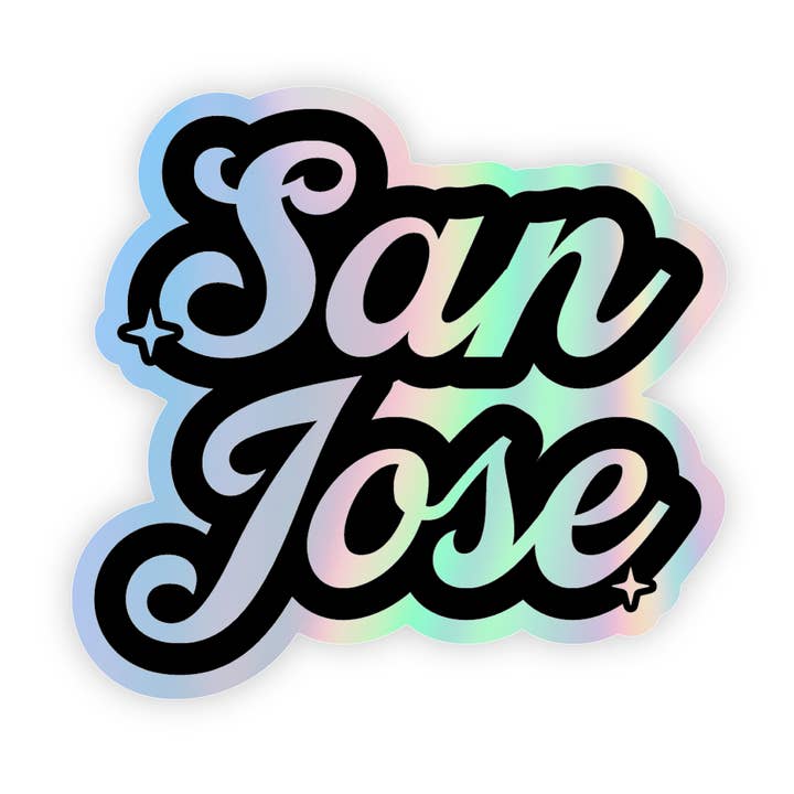 San Jose Holographic Sticker for wholesale by Bring Aloha