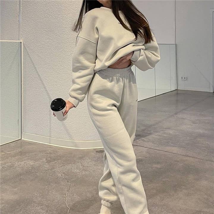 kycozy - Wholesale Lounge Set - Women's - Embroidered Casual Sportswear Hoodie And Pants Set5