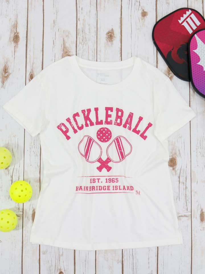 Vintage Fit Any Day Graphic Tee - Pickleball for wholesale by Grace and Lace