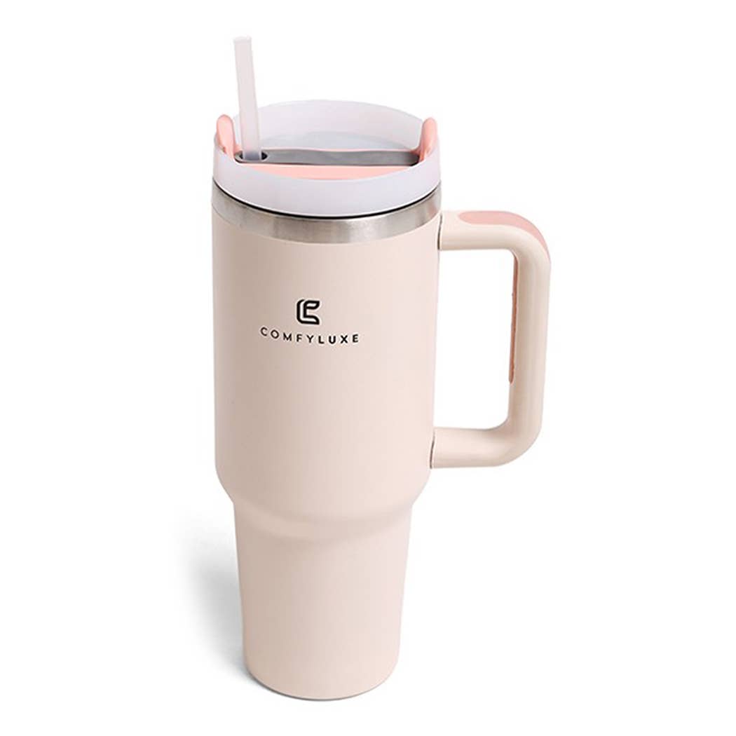 Fashion City - Wholesale Insulated mug/tumbler - Solid Colored 40oz Tumbler with Handle and Straw12